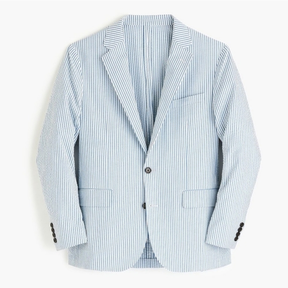J Crew Ludlow Seersucker Blazer slim unstructured - Picture 1 of 12